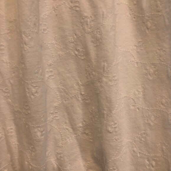 J. Crew Cotton Blend Long Sleeve Fancy Top White - with Laces 2X - Picture 4 of 6